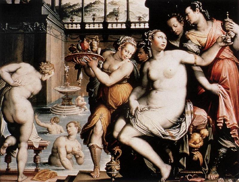 ZUCCHI  Jacopo The Toilet of Bathsheba oil painting image